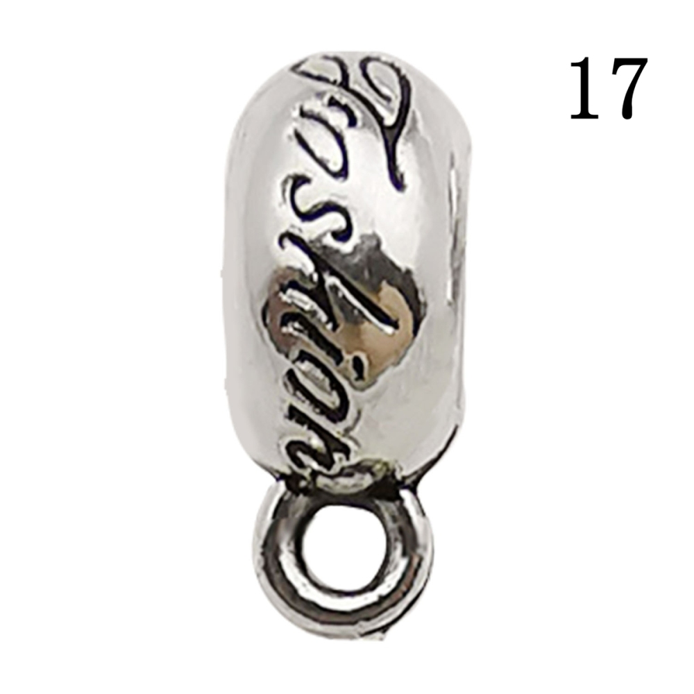 Tibetan Silver Alloy Through-Hole Connector Spacer Bead for DIY Making Jewelry