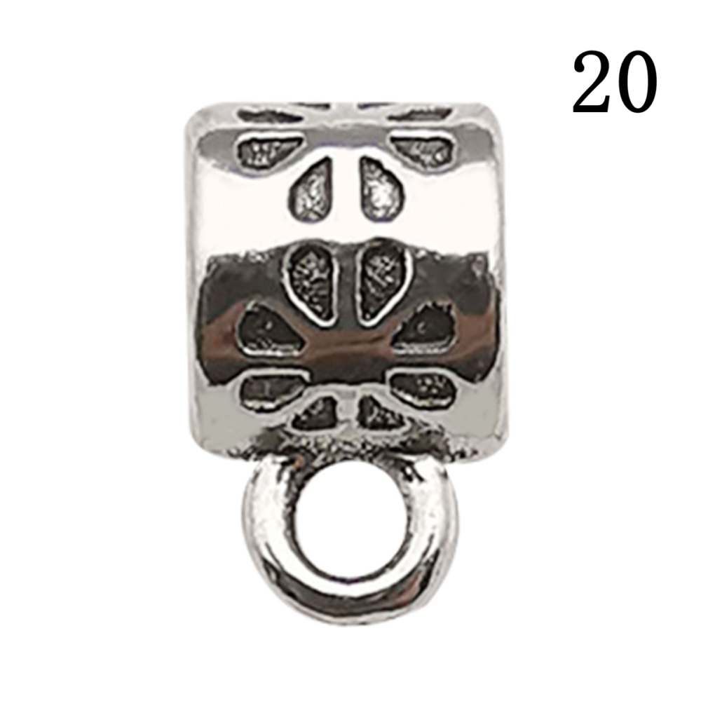 Tibetan Silver Alloy Through-Hole Connector Spacer Bead for DIY Making Jewelry