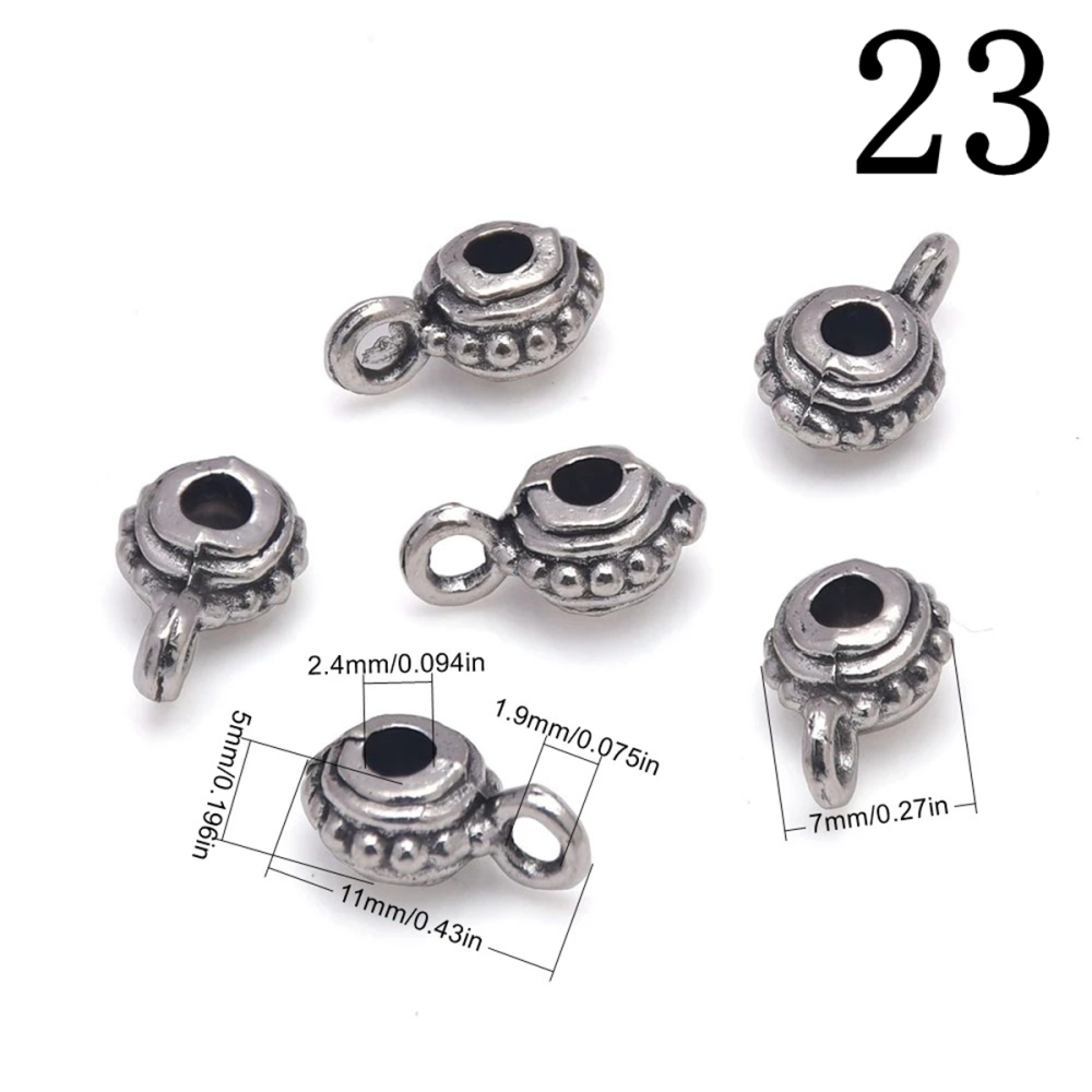 Tibetan Silver Alloy Through-Hole Connector Spacer Bead for DIY Making Jewelry