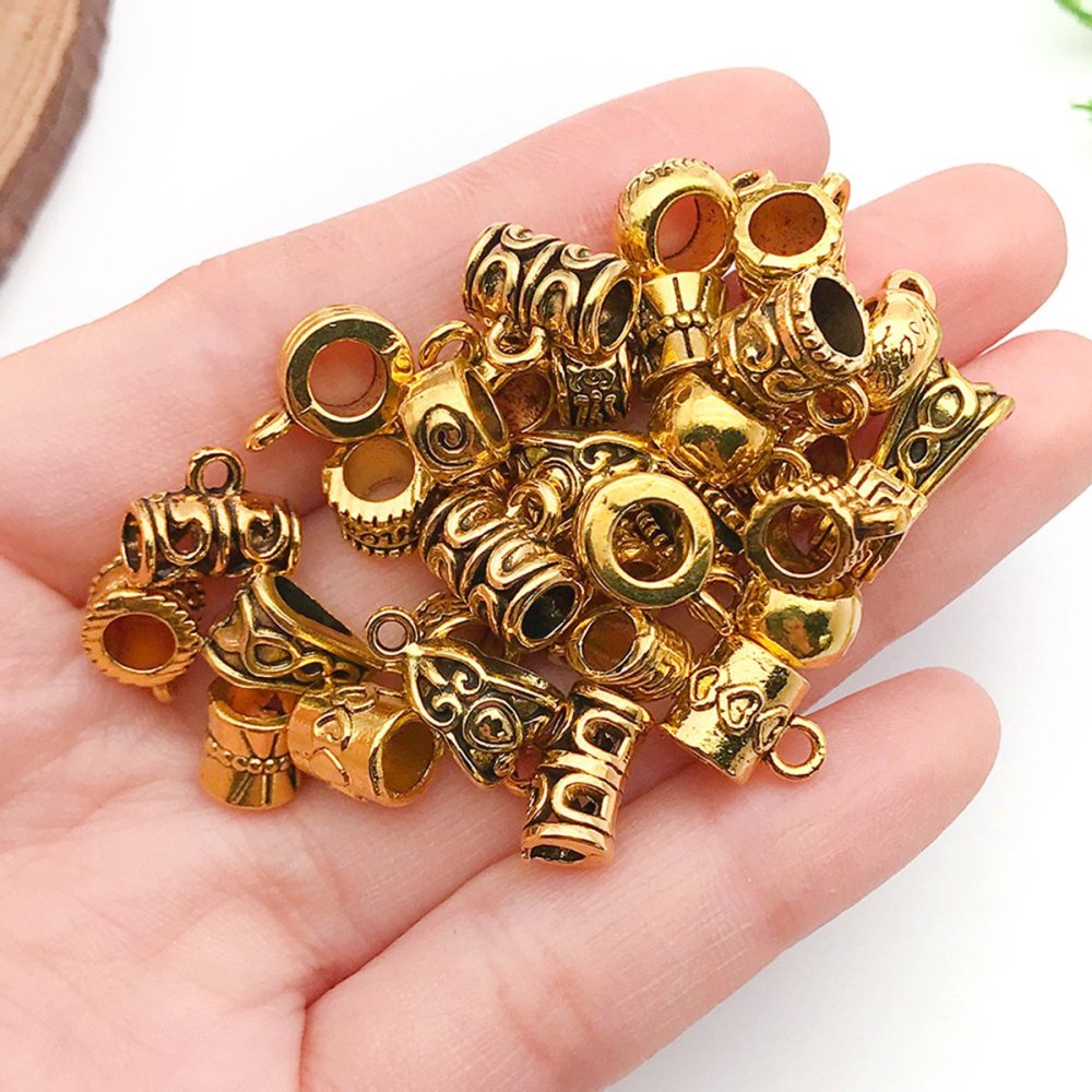 Tibetan Silver Alloy Through-Hole Connector Spacer Bead for DIY Making Jewelry