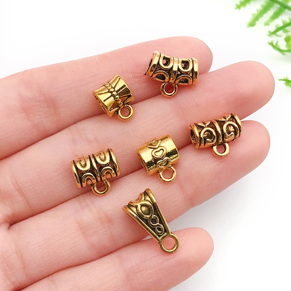 Tibetan Silver Alloy Through-Hole Connector Spacer Bead for DIY Making Jewelry