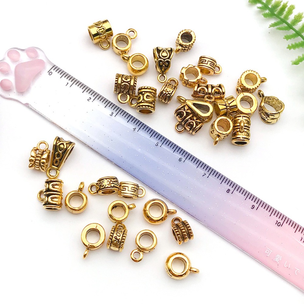 Tibetan Silver Alloy Through-Hole Connector Spacer Bead for DIY Making Jewelry