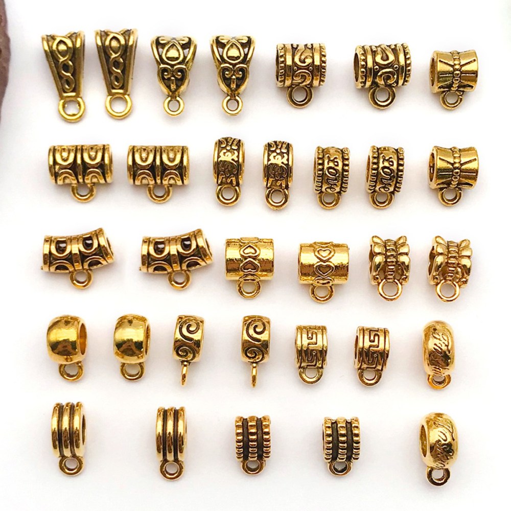 Tibetan Silver Alloy Through-Hole Connector Spacer Bead for DIY Making Jewelry