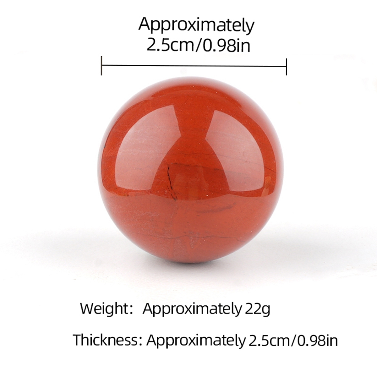 25mm Natural Round Gemstone Beads Sphere Without Hole