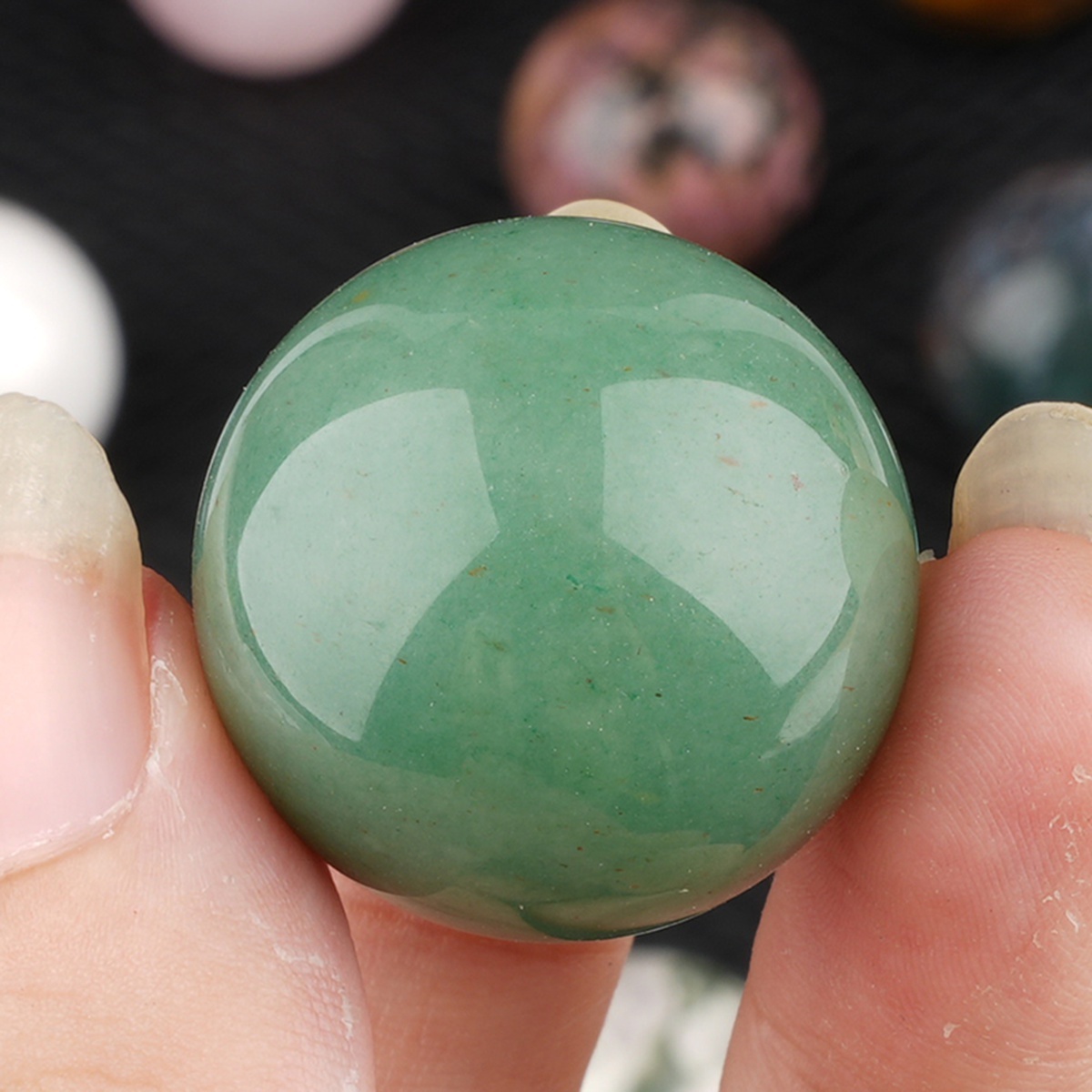 25mm Natural Round Gemstone Beads Sphere Without Hole