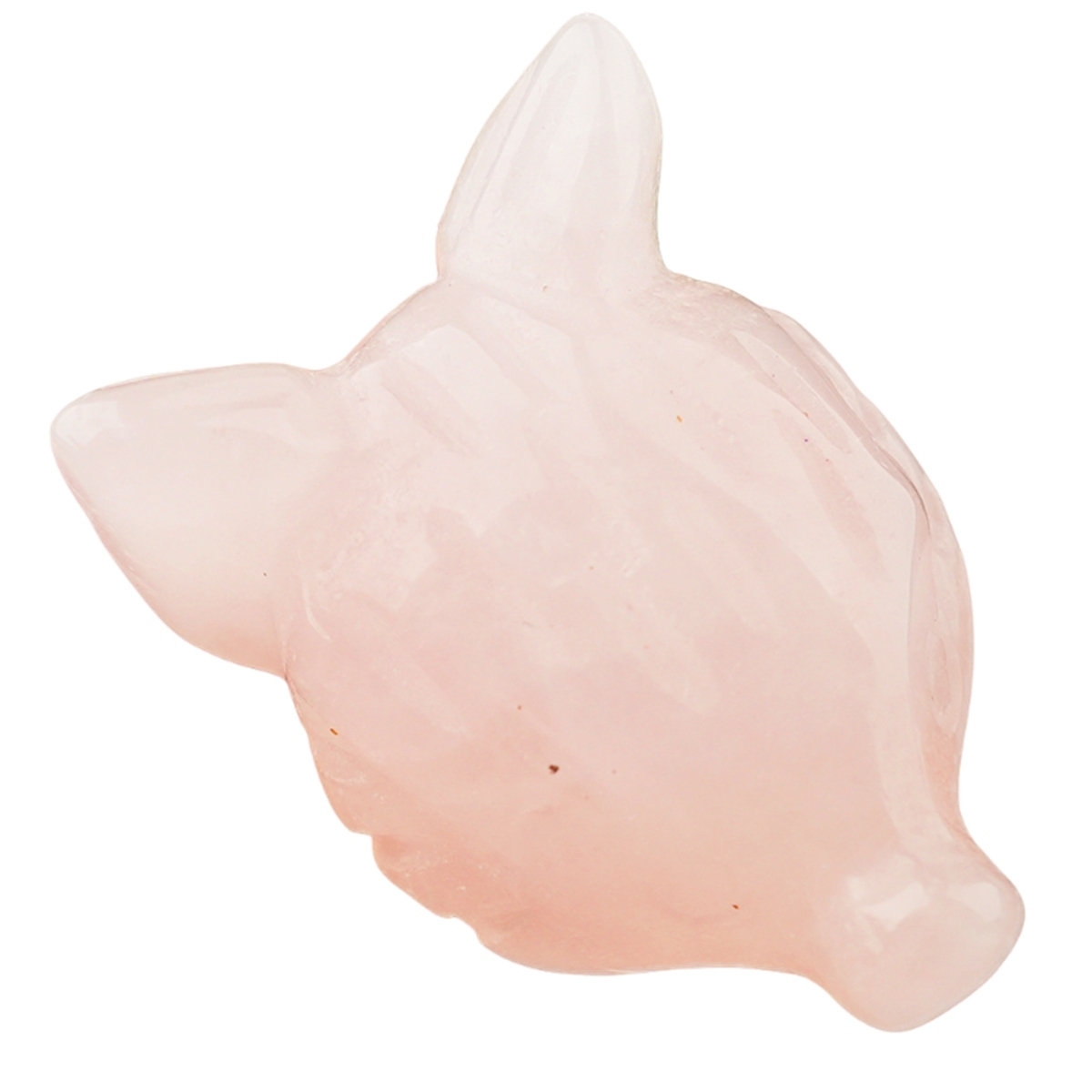 Handmade Craved 1.0Inch Gemstone Fox Head Animal Ornamentfor Home & Office Decoration