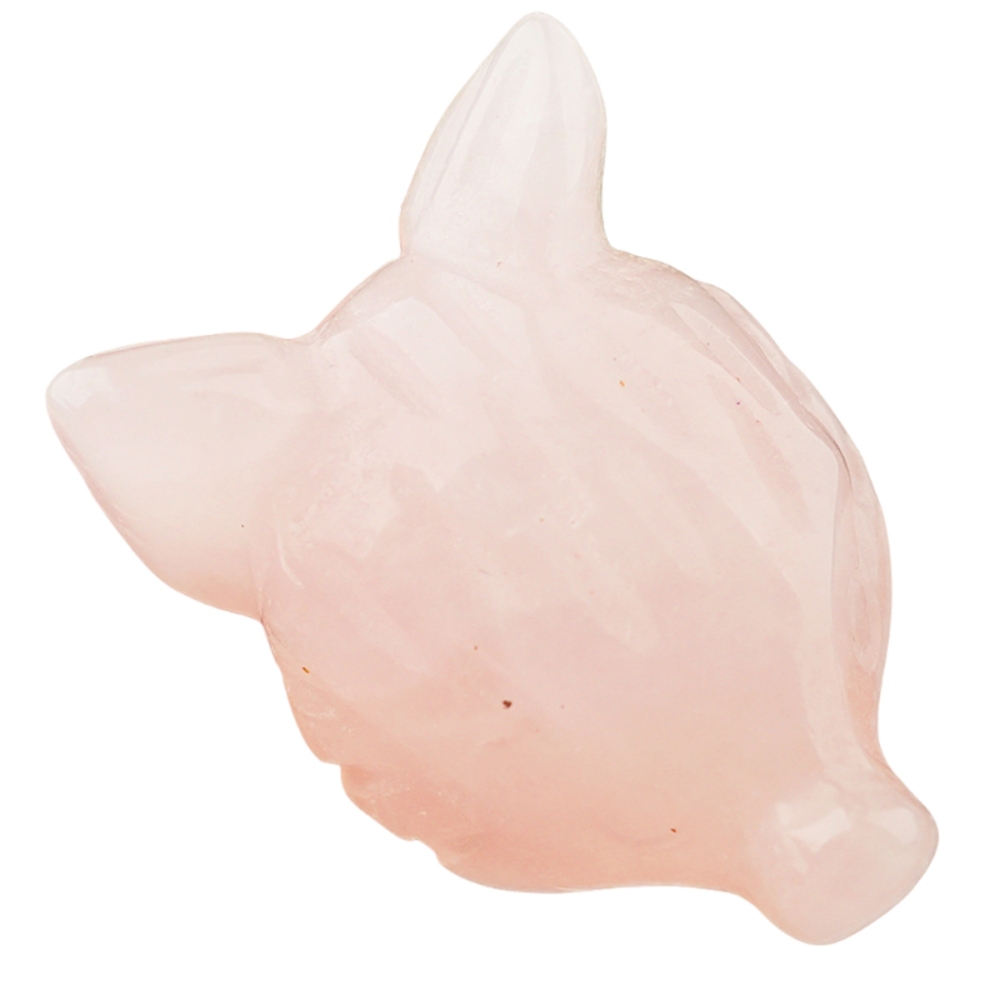 Handmade Craved 1.0Inch Gemstone Fox Head Animal Ornamentfor Home & Office Decoration