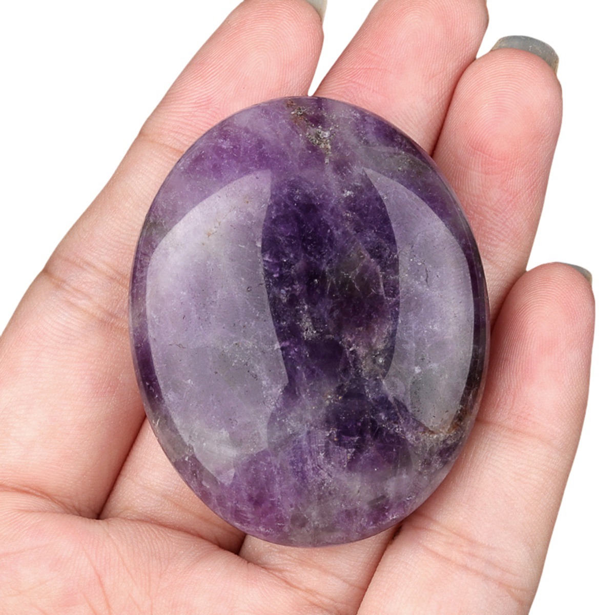 38X48MM Oval Palm Stone  Pebble Energy Worry Pocket Gemstone