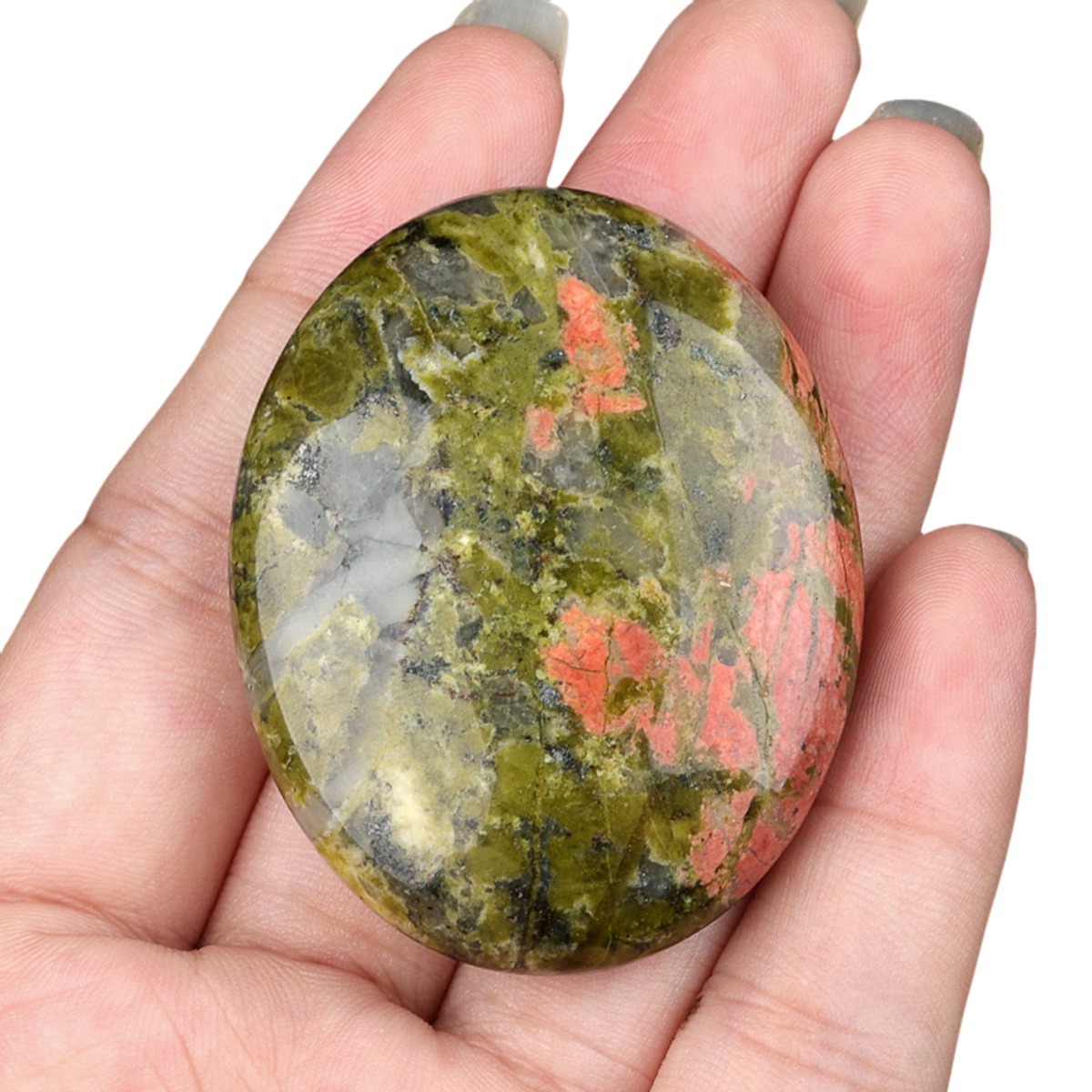 38X48MM Oval Palm Stone  Pebble Energy Worry Pocket Gemstone