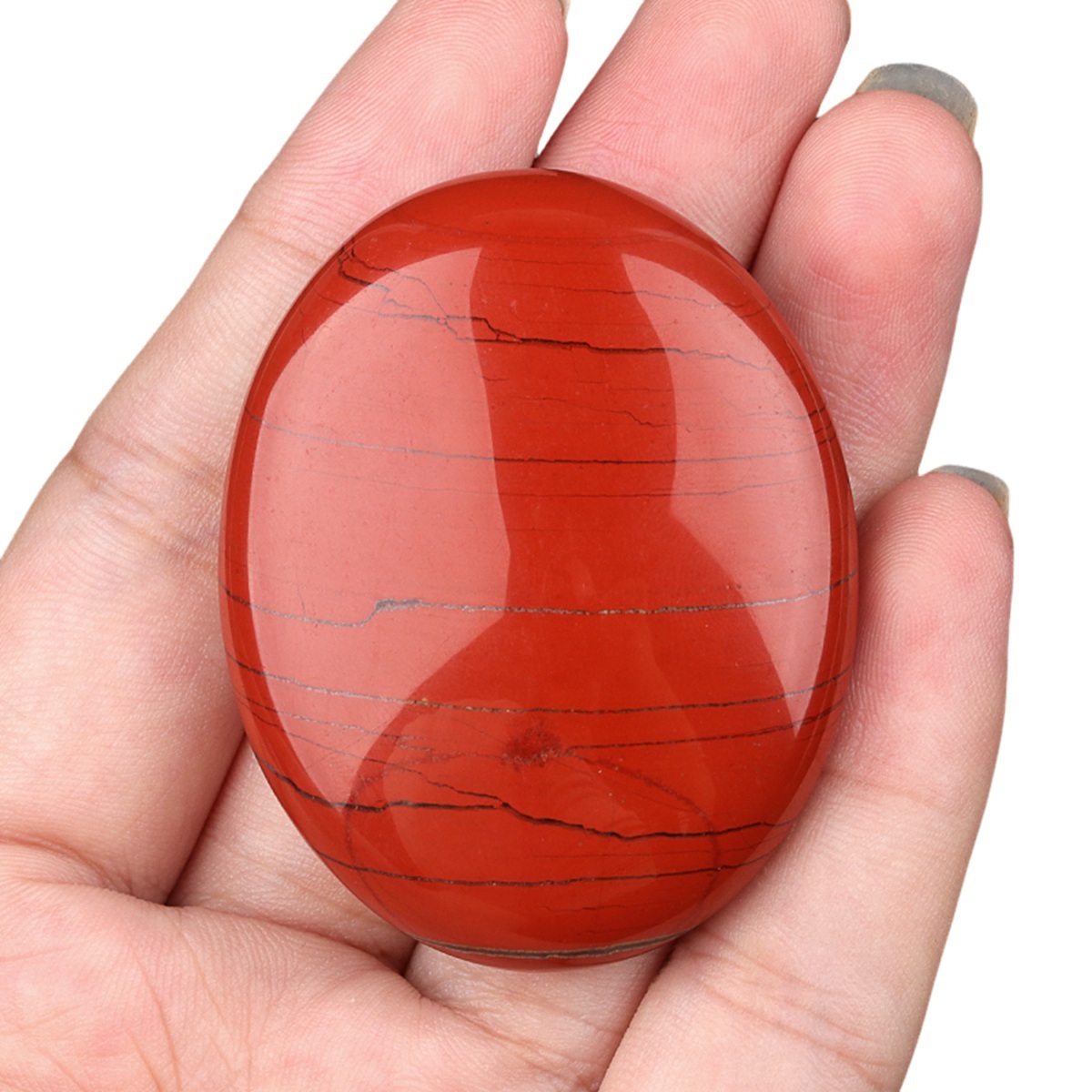 38X48MM Oval Palm Stone  Pebble Energy Worry Pocket Gemstone