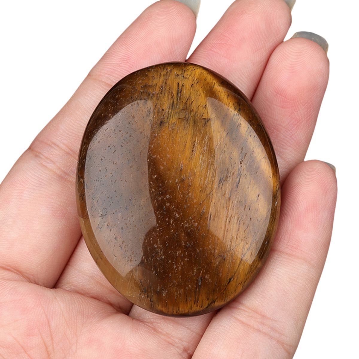 38X48MM Oval Palm Stone  Pebble Energy Worry Pocket Gemstone