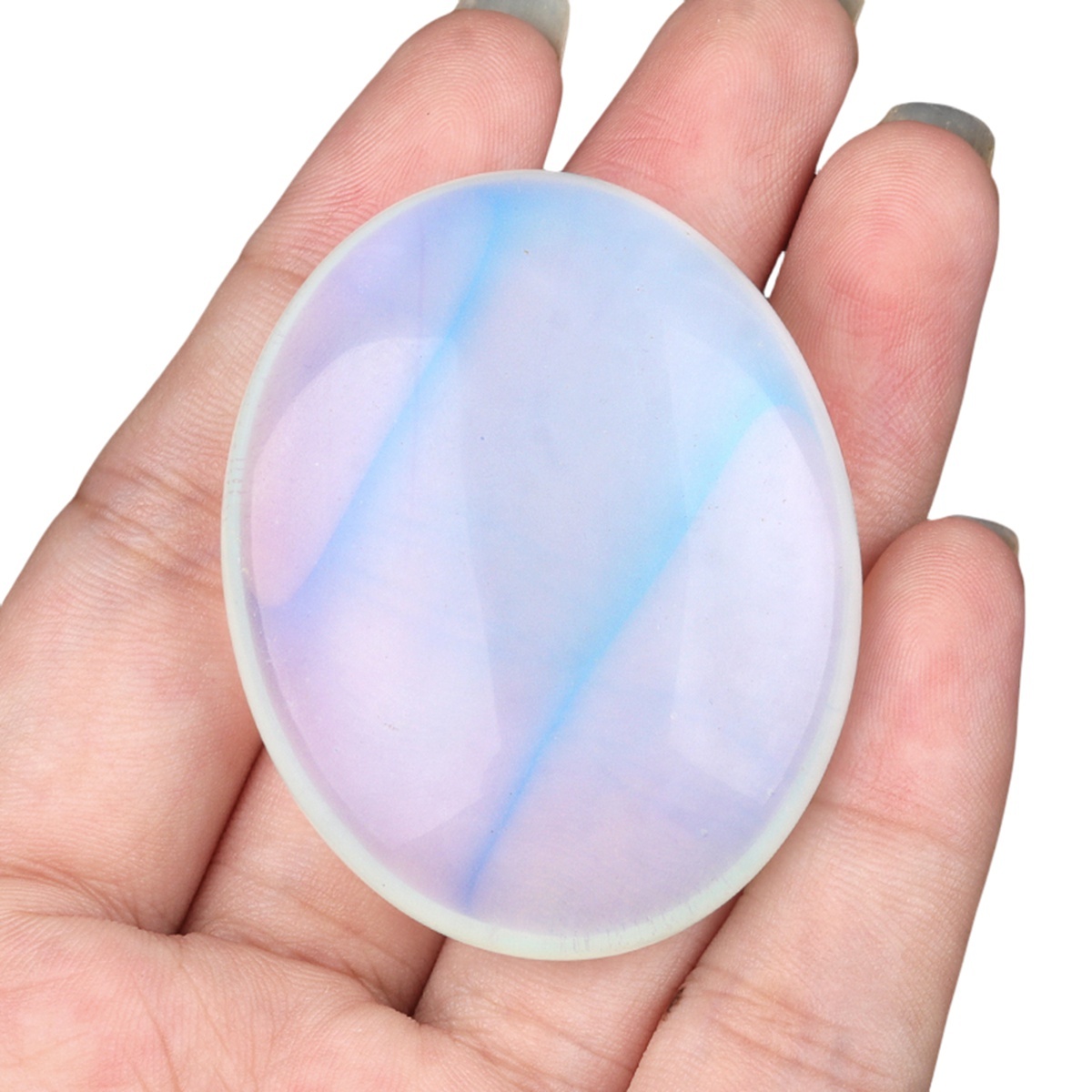 38X48MM Oval Palm Stone  Pebble Energy Worry Pocket Gemstone