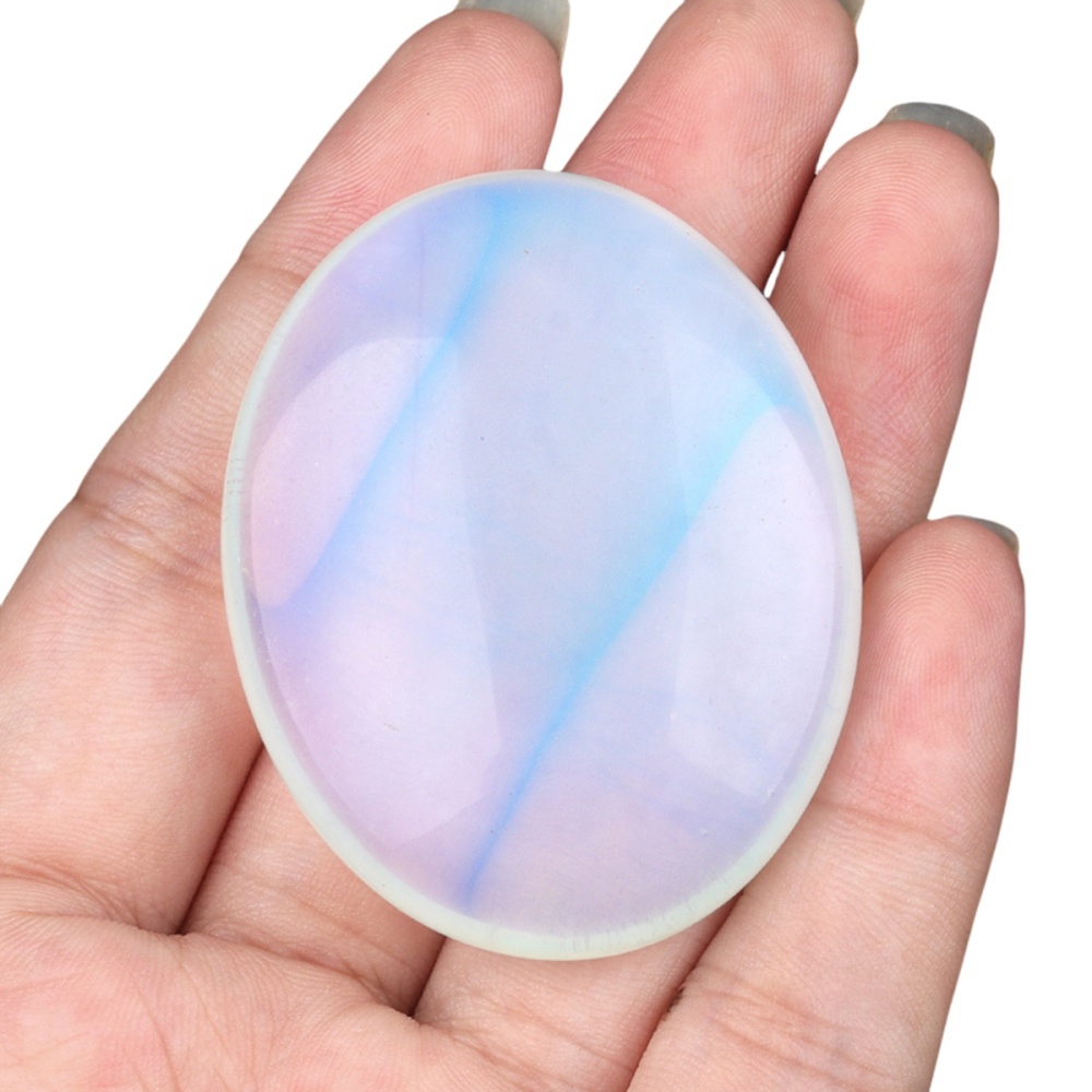 38X48MM Oval Palm Stone  Pebble Energy Worry Pocket Gemstone