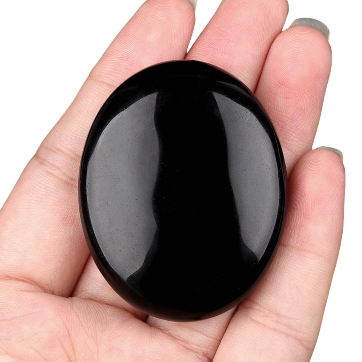38X48MM Oval Palm Stone  Pebble Energy Worry Pocket Gemstone