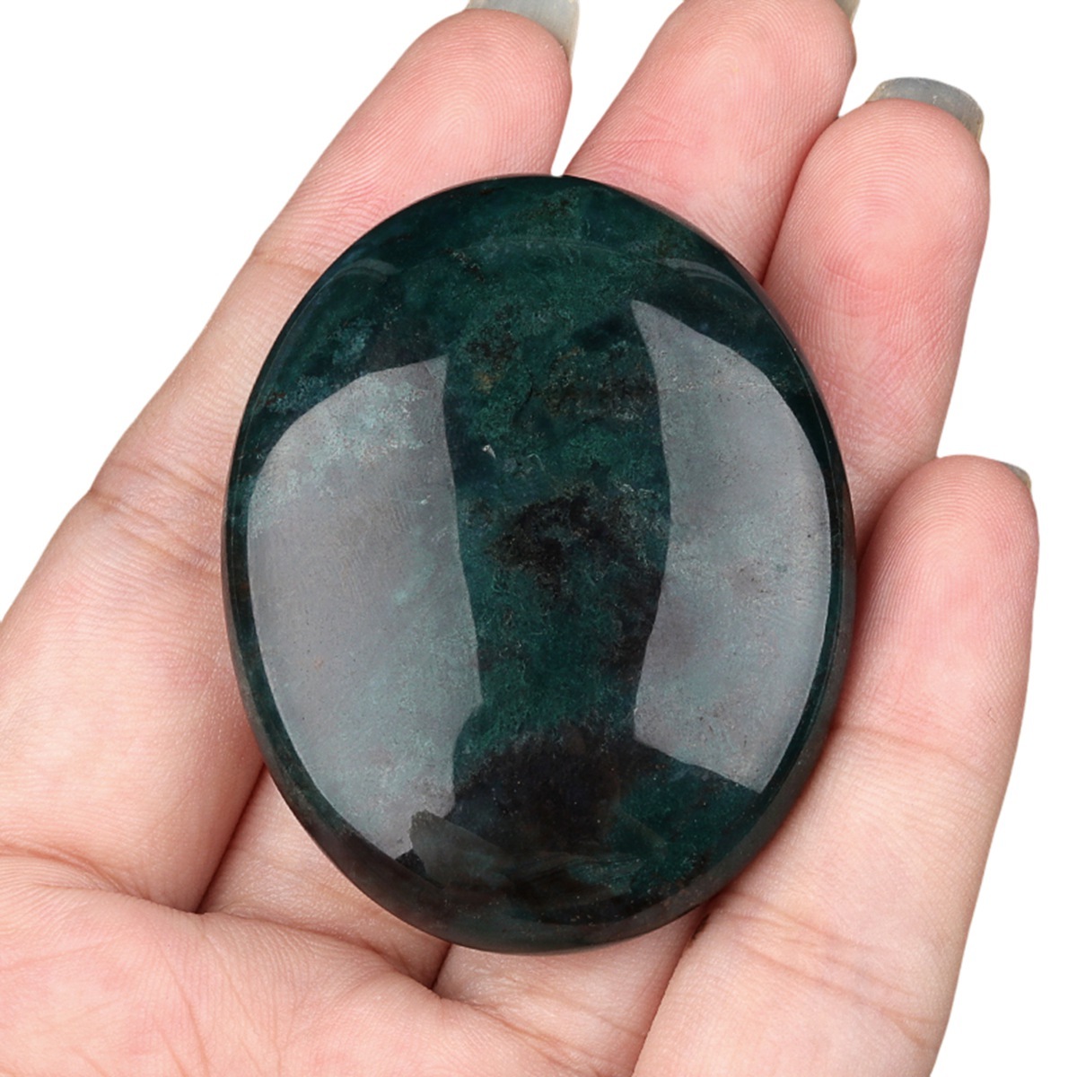 38X48MM Oval Palm Stone  Pebble Energy Worry Pocket Gemstone