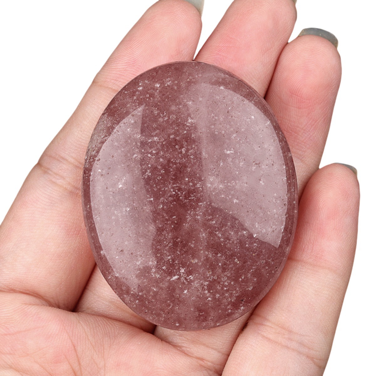 38X48MM Oval Palm Stone  Pebble Energy Worry Pocket Gemstone