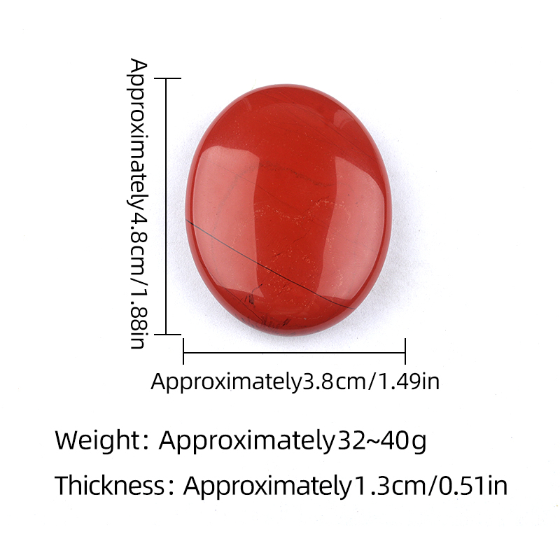 38X48MM Oval Palm Stone  Pebble Energy Worry Pocket Gemstone
