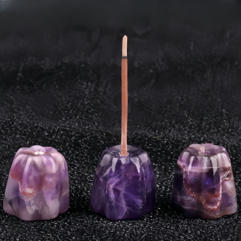 Gemstone 20mm Flower Base Used For Incense Handmade Craved
