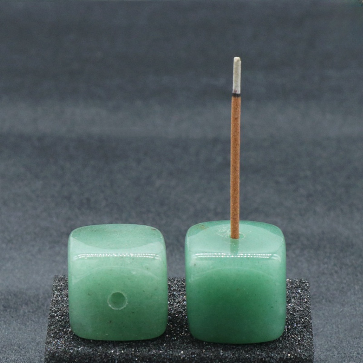 Gemstone 20mm Cube Base Used For Incense Handmade Craved