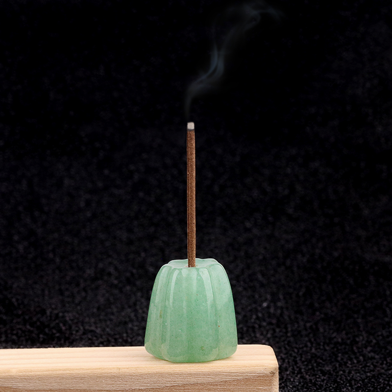 Gemstone 20mm Flower Base Used For Incense Handmade Craved
