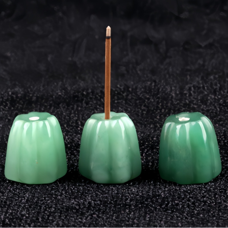 Gemstone 20mm Flower Base Used For Incense Handmade Craved