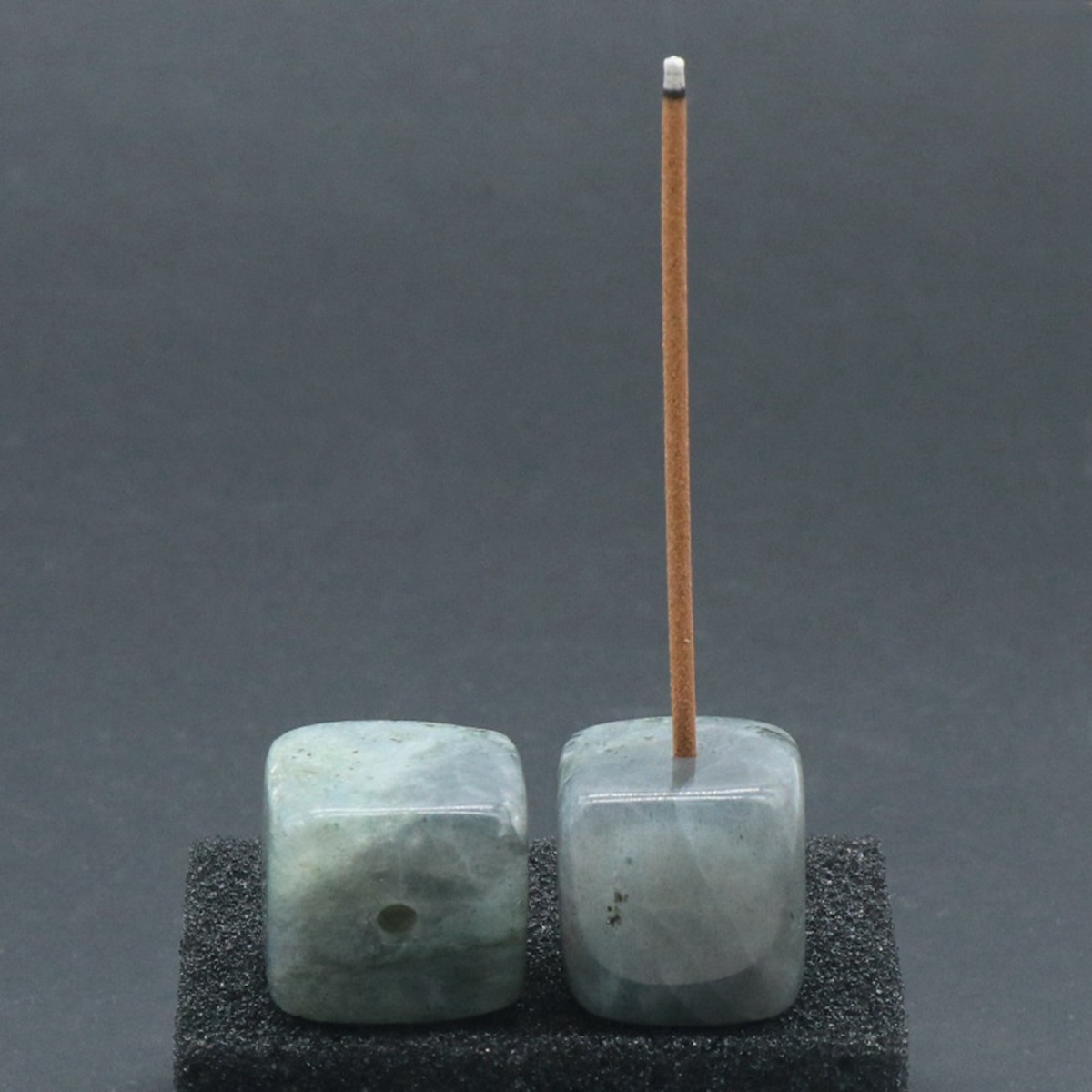 Gemstone 20mm Cube Base Used For Incense Handmade Craved
