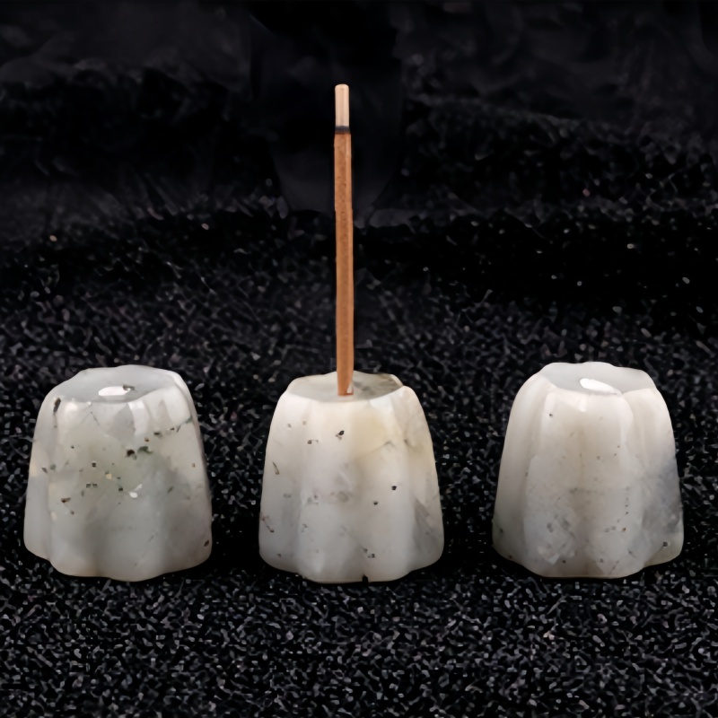 Gemstone 20mm Flower Base Used For Incense Handmade Craved