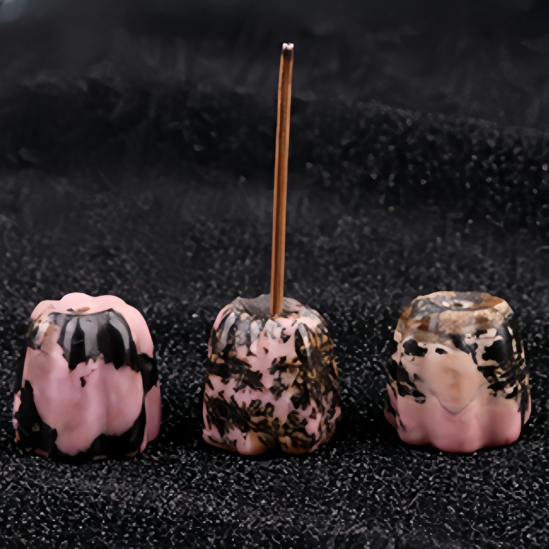 Gemstone 20mm Flower Base Used For Incense Handmade Craved