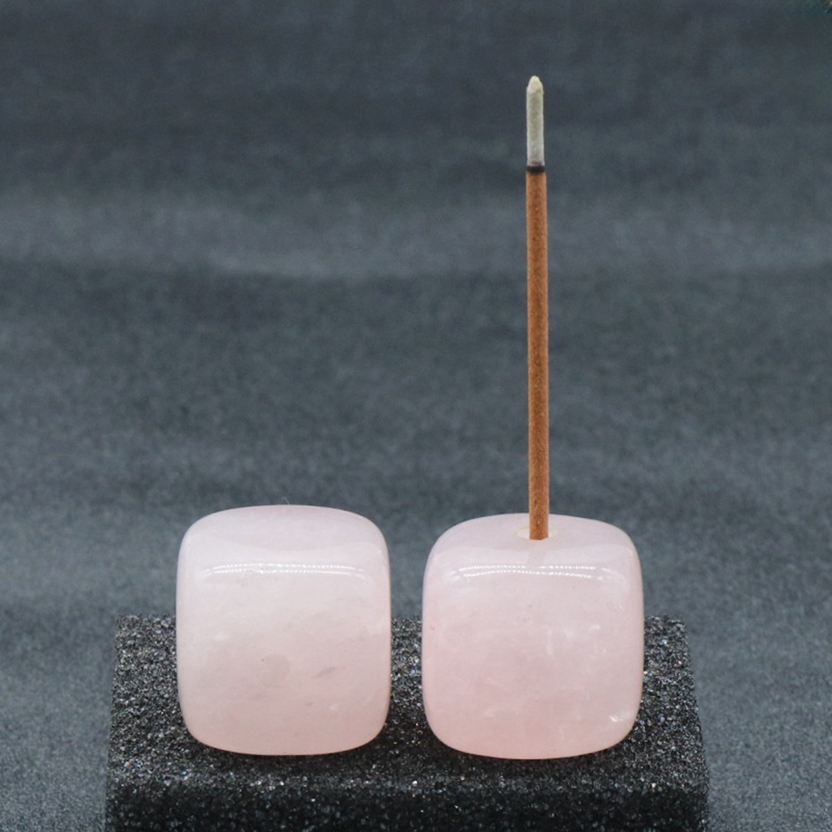 Gemstone 20mm Cube Base Used For Incense Handmade Craved