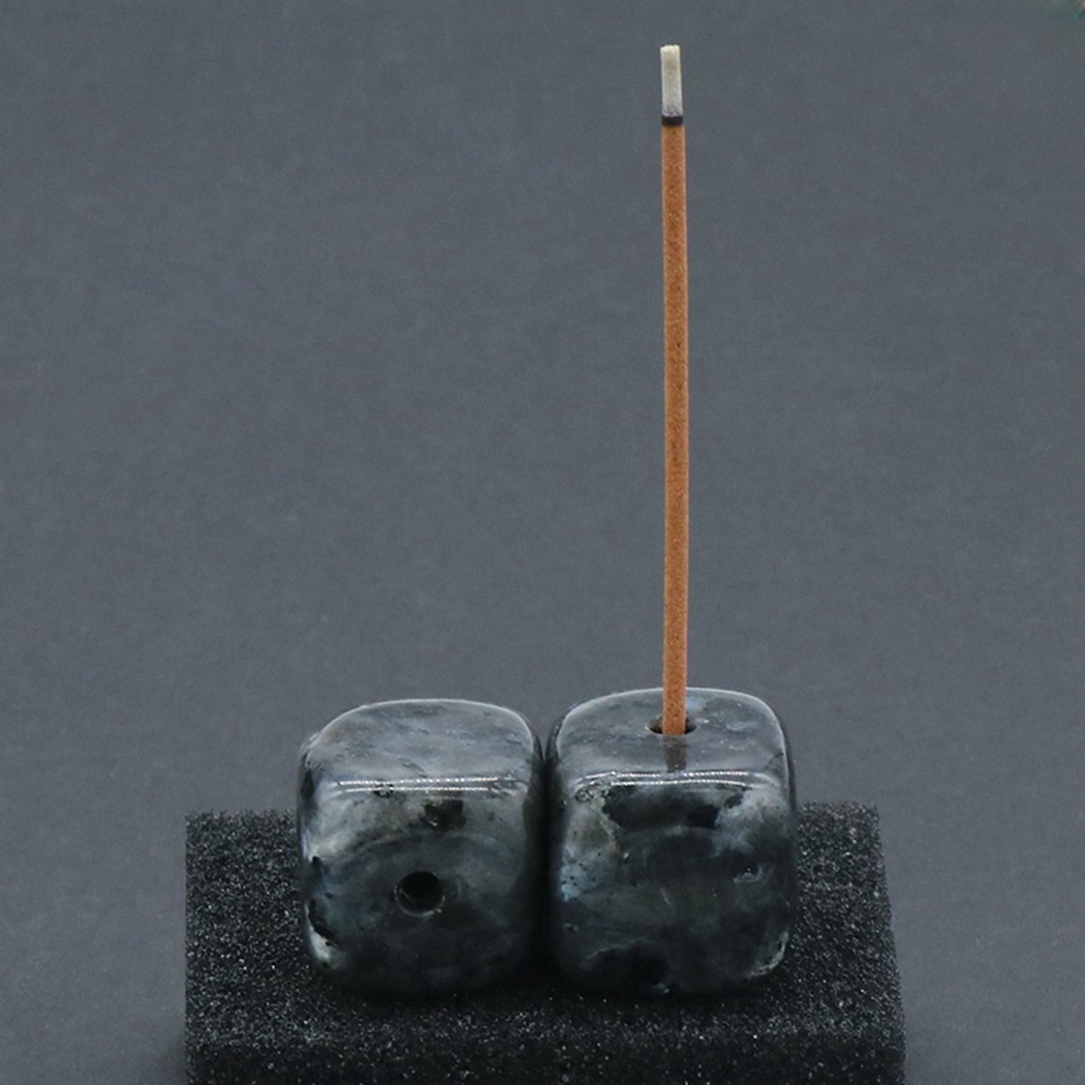 Gemstone 20mm Cube Base Used For Incense Handmade Craved
