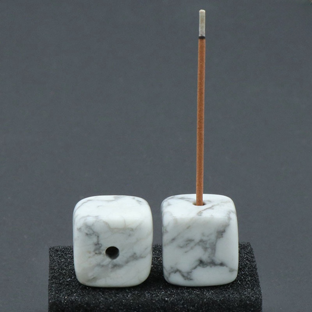 Gemstone 20mm Cube Base Used For Incense Handmade Craved