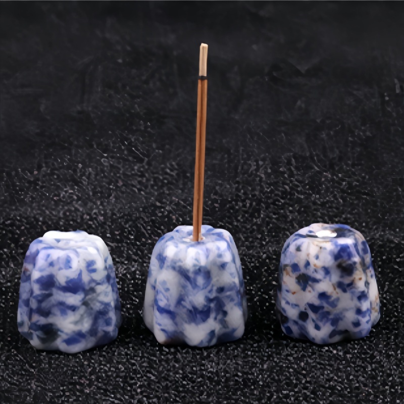 Gemstone 20mm Flower Base Used For Incense Handmade Craved