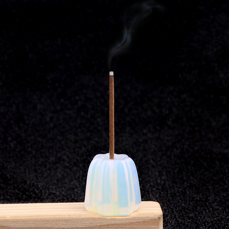 Gemstone 20mm Flower Base Used For Incense Handmade Craved