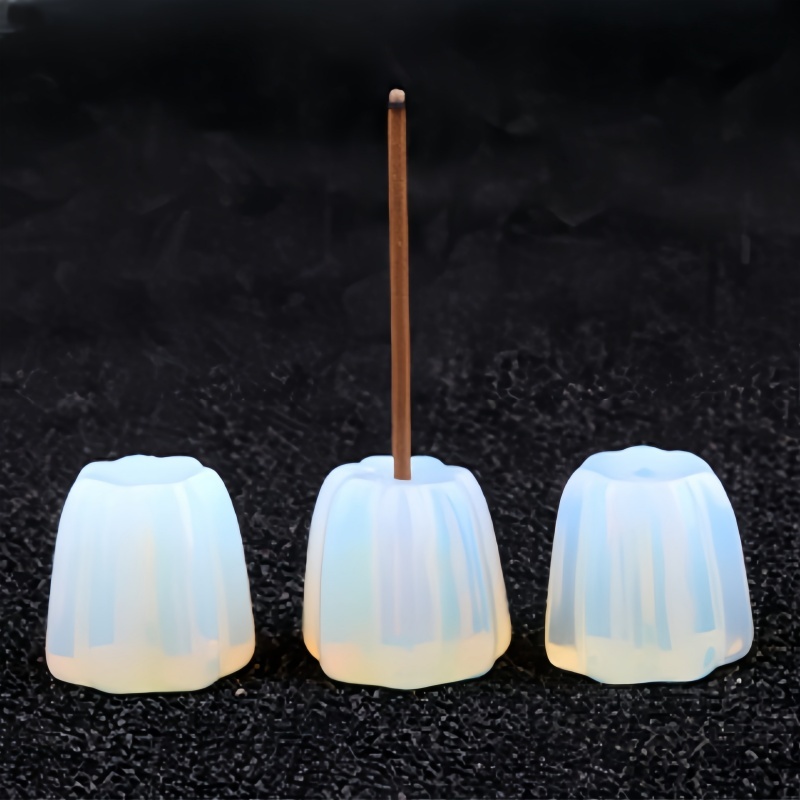 Gemstone 20mm Flower Base Used For Incense Handmade Craved