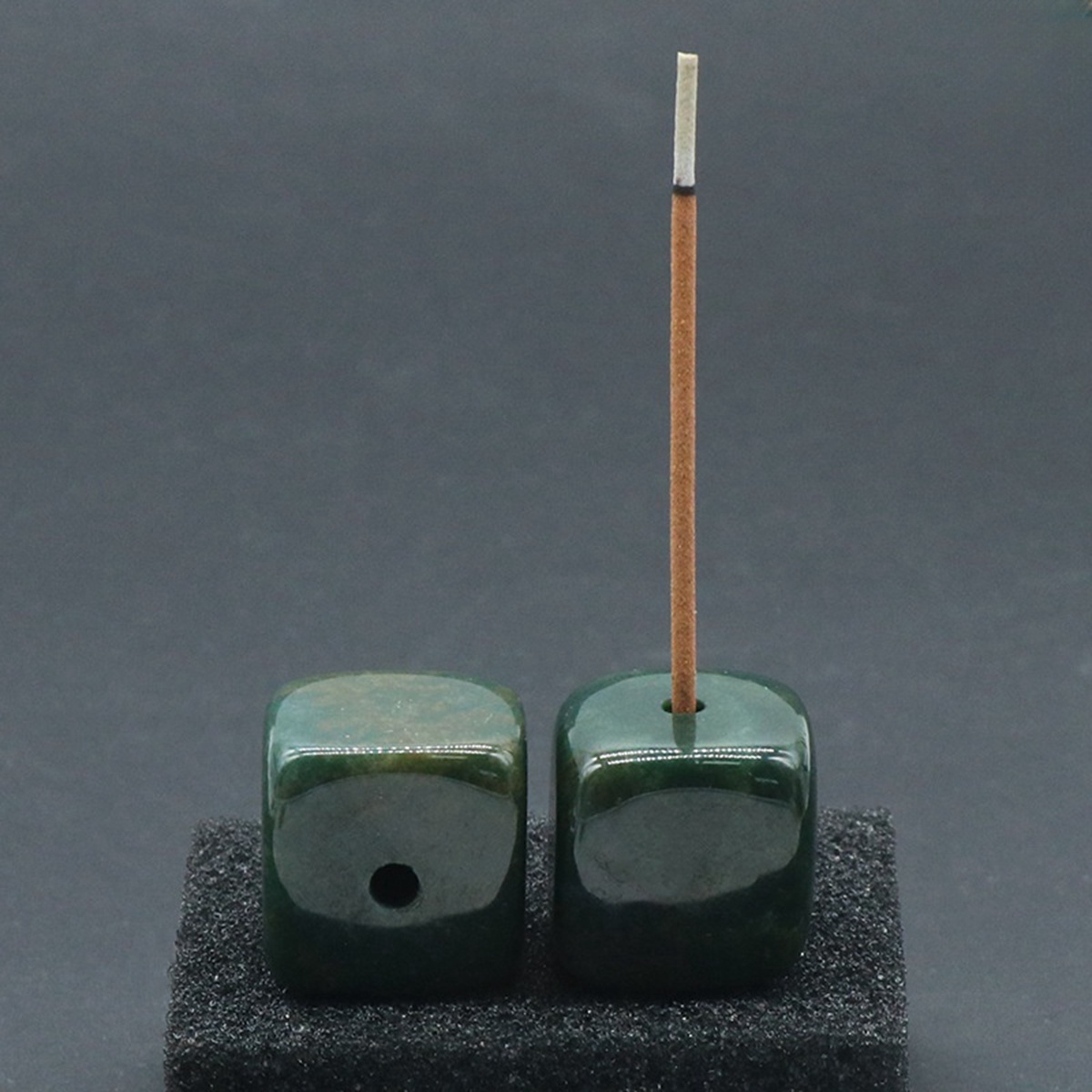 Gemstone 20mm Cube Base Used For Incense Handmade Craved