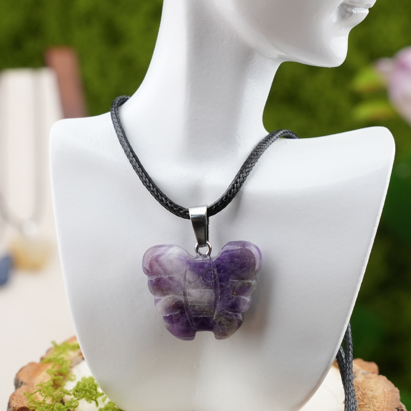 20MM Butterfly Stone Pendant for Making Jewlery  Handmade Craved
