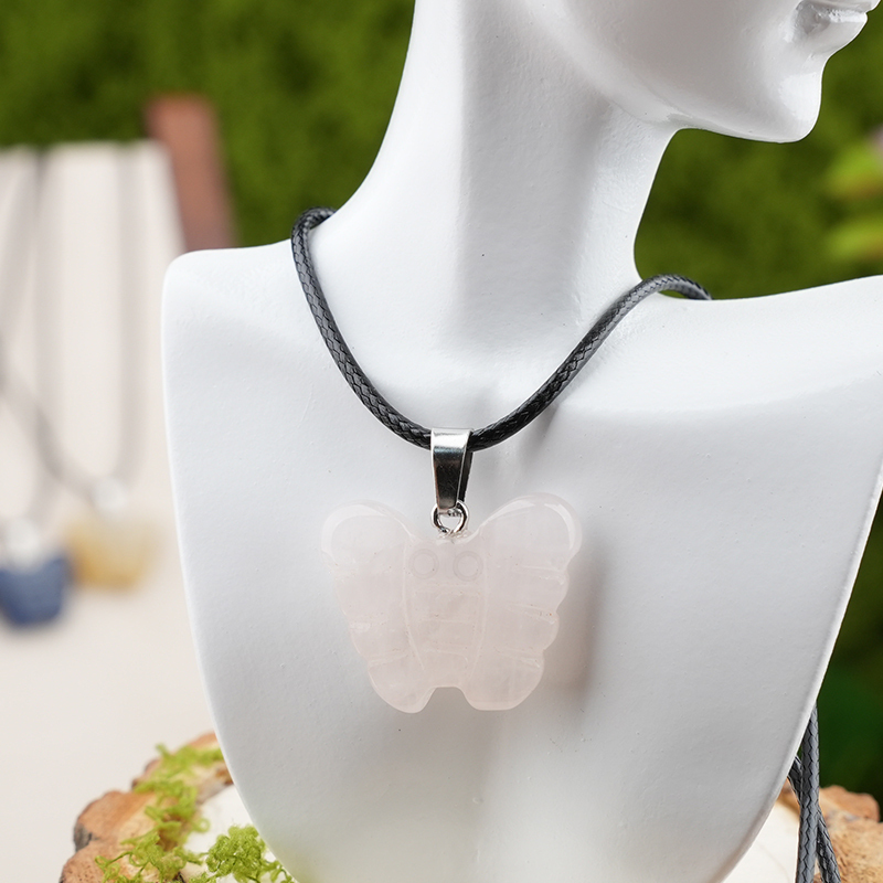 20MM Butterfly Stone Pendant for Making Jewlery  Handmade Craved