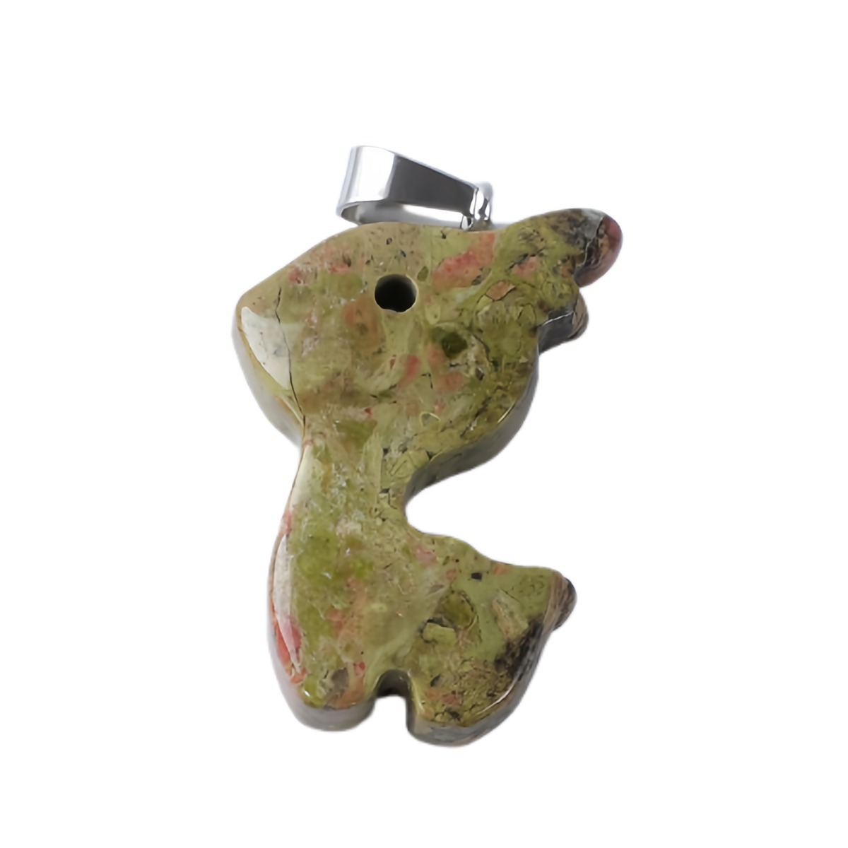 32MM Fawn & Deerlet Stone Pendant for Making Jewlery  Handmade Craved