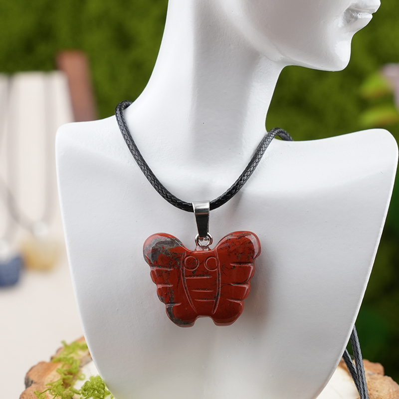 20MM Butterfly Stone Pendant for Making Jewlery  Handmade Craved