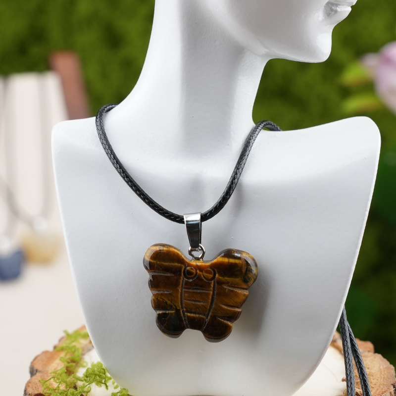 20MM Butterfly Stone Pendant for Making Jewlery  Handmade Craved