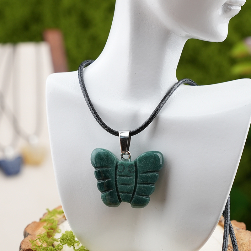 20MM Butterfly Stone Pendant for Making Jewlery  Handmade Craved