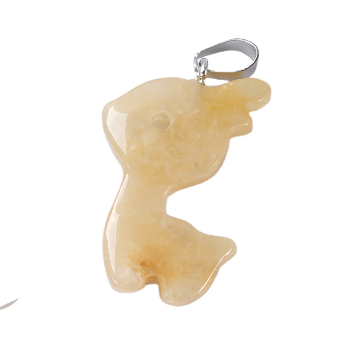 32MM Fawn & Deerlet Stone Pendant for Making Jewlery  Handmade Craved