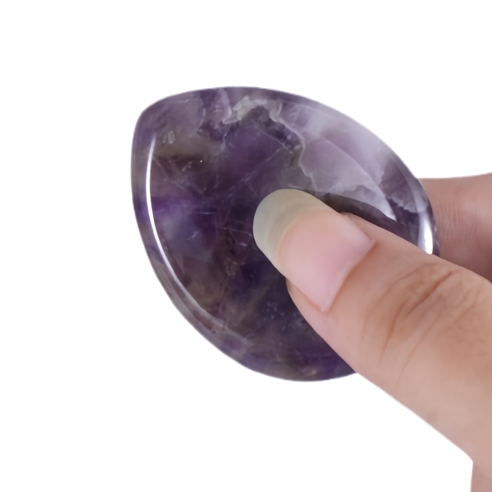 Worry Stone for Anxiety Relief, 35x45mm Teardrop Shape Palm Stone, Natural Healing Gemstone for Stress