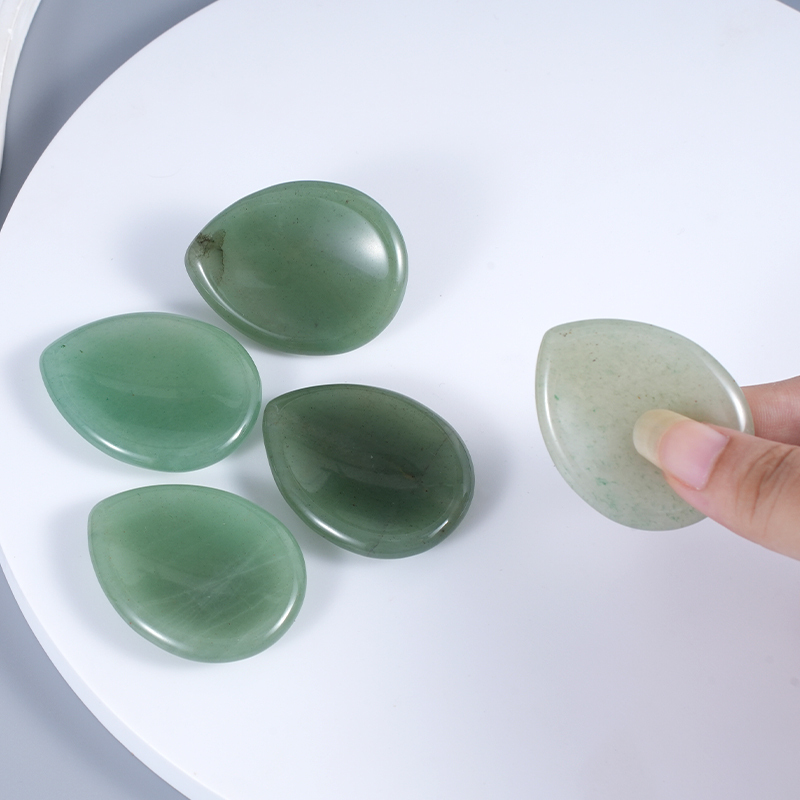 Worry Stone for Anxiety Relief, 35x45mm Teardrop Shape Palm Stone, Natural Healing Gemstone for Stress