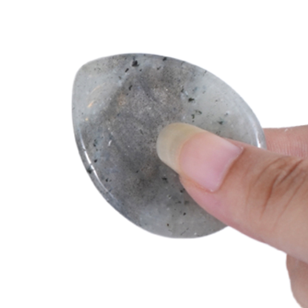 Amethyst Worry Stone for Anxiety Relief, 35x45mm Teardrop Shape Palm Stone, Natural Healing Gemstone for Stress