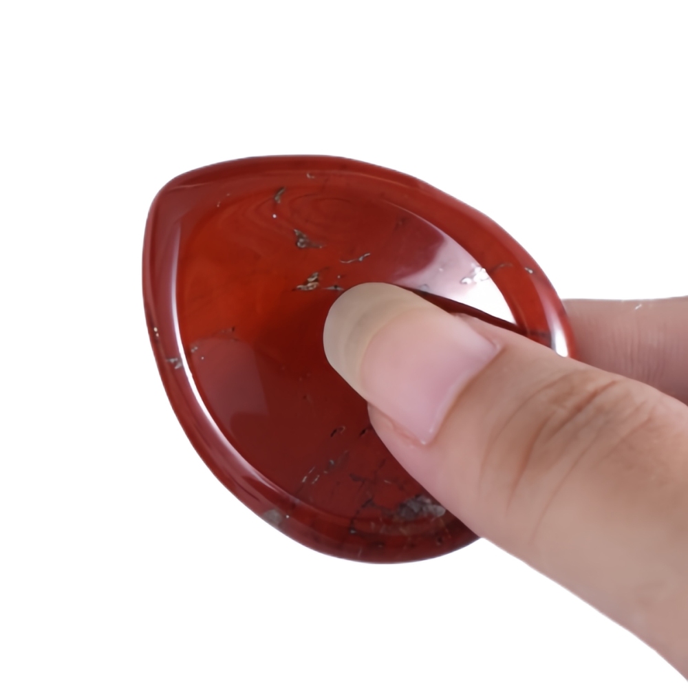 Worry Stone for Anxiety Relief, 35x45mm Teardrop Shape Palm Stone, Natural Healing Gemstone for Stress