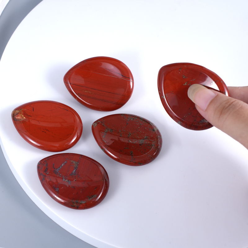 Worry Stone for Anxiety Relief, 35x45mm Teardrop Shape Palm Stone, Natural Healing Gemstone for Stress