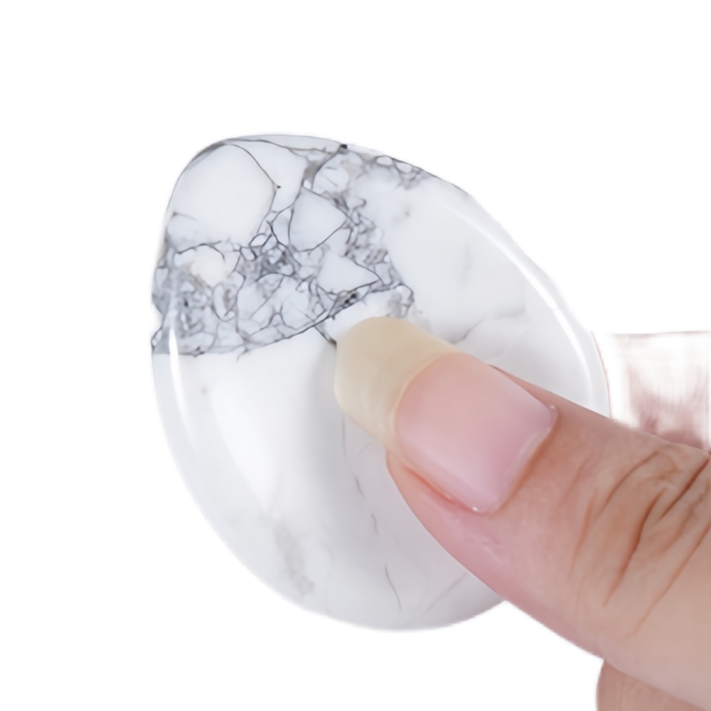 Worry Stone for Anxiety Relief, 35x45mm Teardrop Shape Palm Stone, Natural Healing Gemstone for Stress