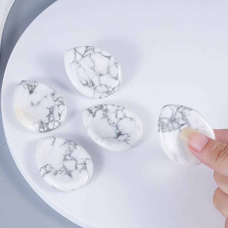 Worry Stone for Anxiety Relief, 35x45mm Teardrop Shape Palm Stone, Natural Healing Gemstone for Stress