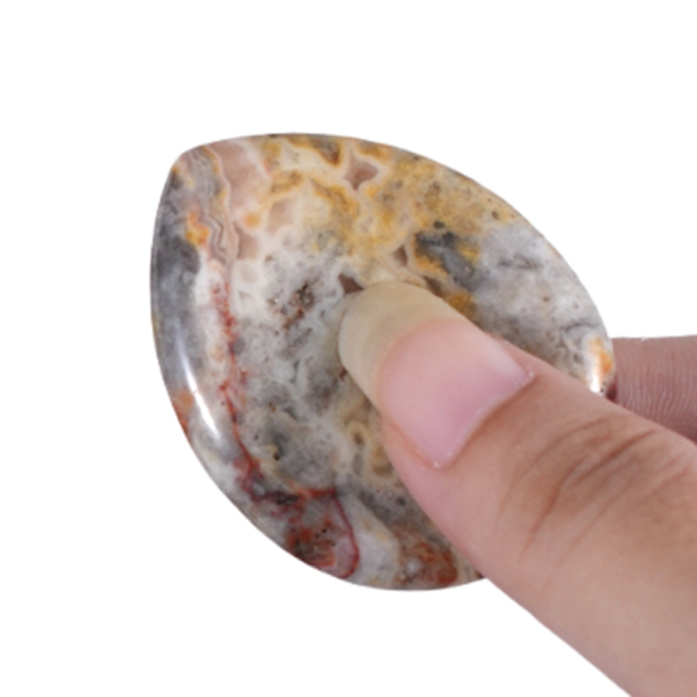 Worry Stone for Anxiety Relief, 35x45mm Teardrop Shape Palm Stone, Natural Healing Gemstone for Stress